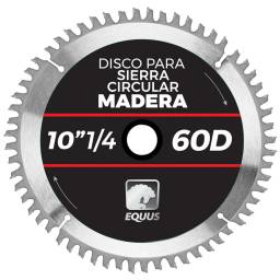Disco Para Sierra Circular 10" 1/4 - 60T Equus