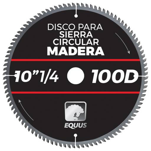Disco para Sierra Circular 10" 1/4 100T  Equus 