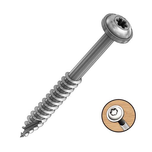 Tornillos Torx (Coarse) 2.5 Pulgadas (63mm) x35 Unidades Milescraft