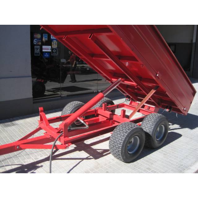 Trailer rojo 2000kg agricola volcador Uruguay